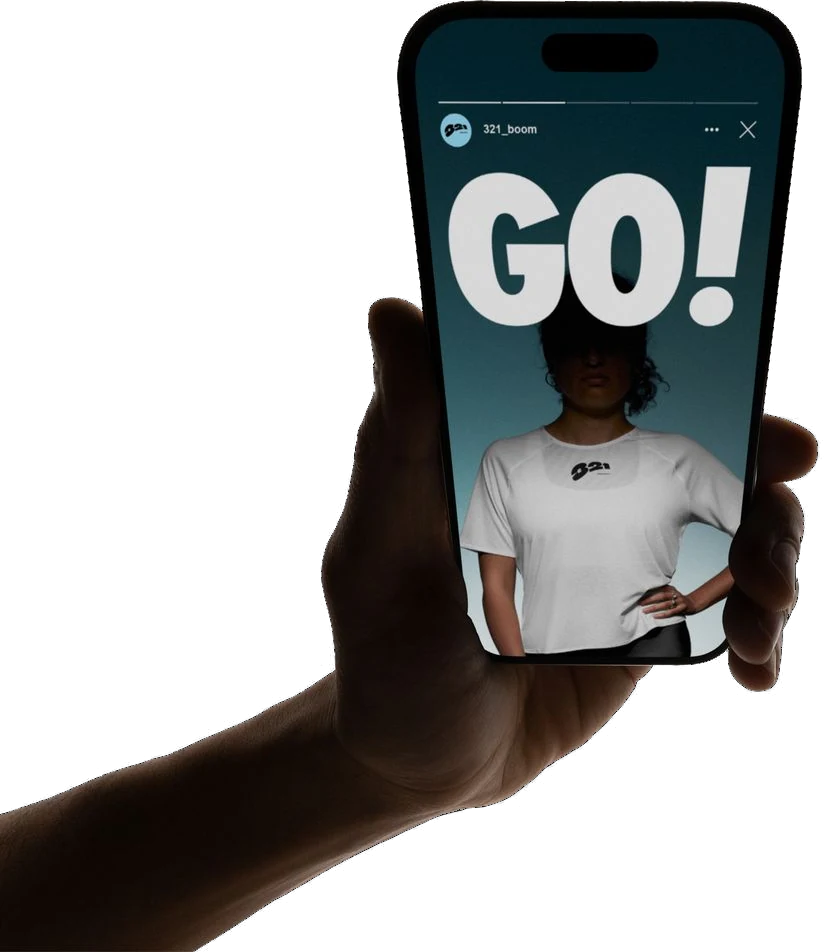 Social media story ad shown on a phone