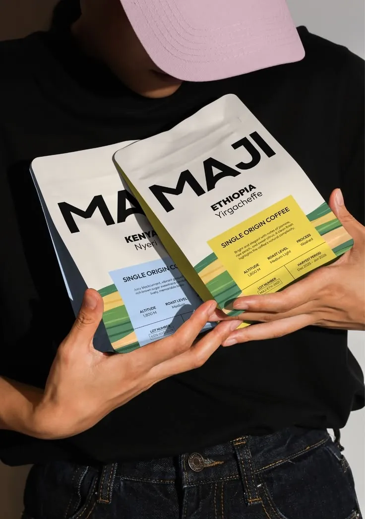 Maji Coffee single origin coffee bags packaging